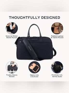 Nomad Lane Bento Bag - Jet Black Travel Workwear Weekend Bag Carry on